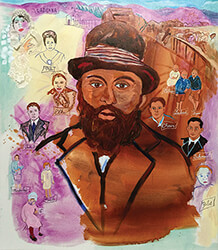 painting, Avraham Neger Family, by Nina Talbot