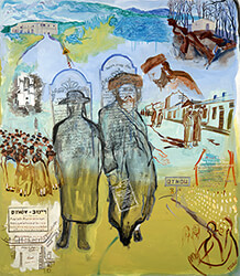 painting, Dinover Rebbe Dynasty, by Nina Talbot