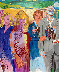 painting, Kedzierski Family, by Nina Talbot