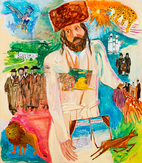 painting, Rabbi Pinchas Pomp, by Nina Talbot